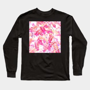 Pink Foliage Long Sleeve T-Shirt